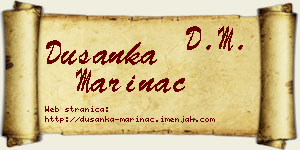 Dušanka Marinac vizit kartica